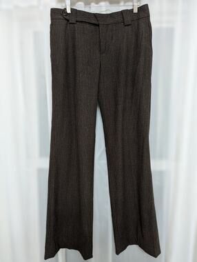 Pink Tartan Mid-Rise Wide Leg Wool Pants - Size 10/12